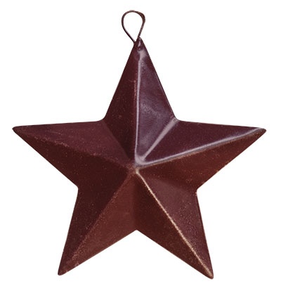 Mini Barn Star - Burgundy - 2.25"