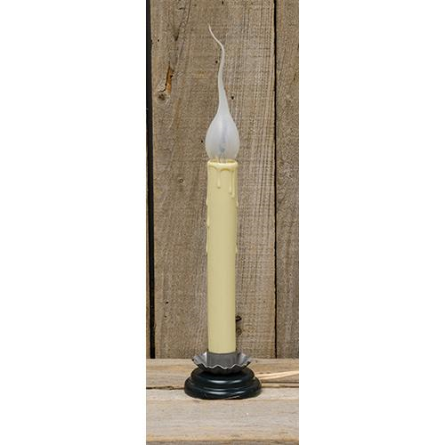 Antiqued Finish Flicker Electric Candle Lamp - 7"