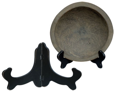 Black Wood Bowl Stand, 5-3/4"