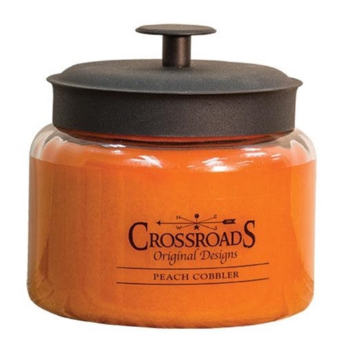 Peach Cobbler Jar Candle, 48Oz - Made in the USA with Love