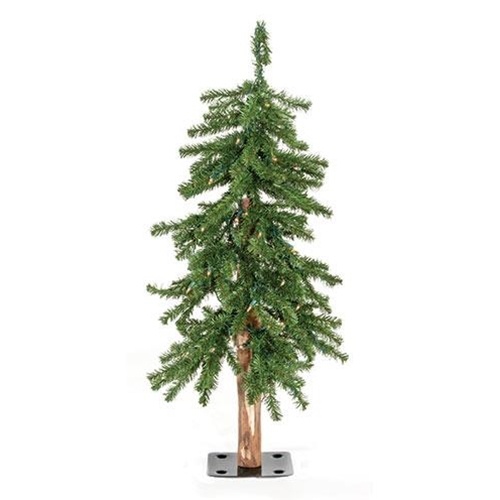 Pre-Lit Alpine Tree, 3Ft