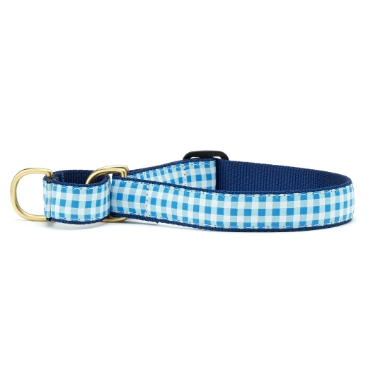 Blue Gingham Martingale Collar