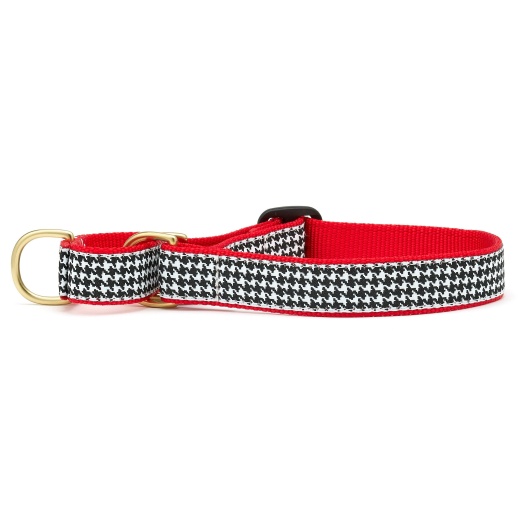 Classic Black Houndstooth Martingale Collar