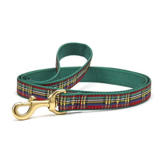 Christmas Sparkle Plaid Small Breed Dog Lead - Up Country