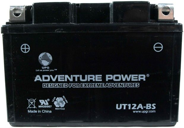 UPG Adventure Power Sealed Lead Acid Dry Charge AGM: UT12A-BS, 9.5 AH, 12V