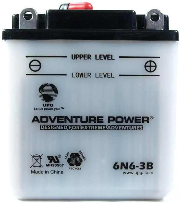 UPG Adventure Power Lead-Acid Conventional: 6N6-3B, 6 AH, 6V