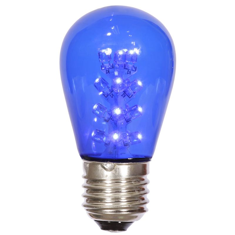 S14 Led Blue Transp Bulb E26 Base 5/Pk