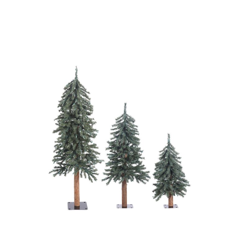 2' 3' 4' Natural Bark Alpine Tree Set