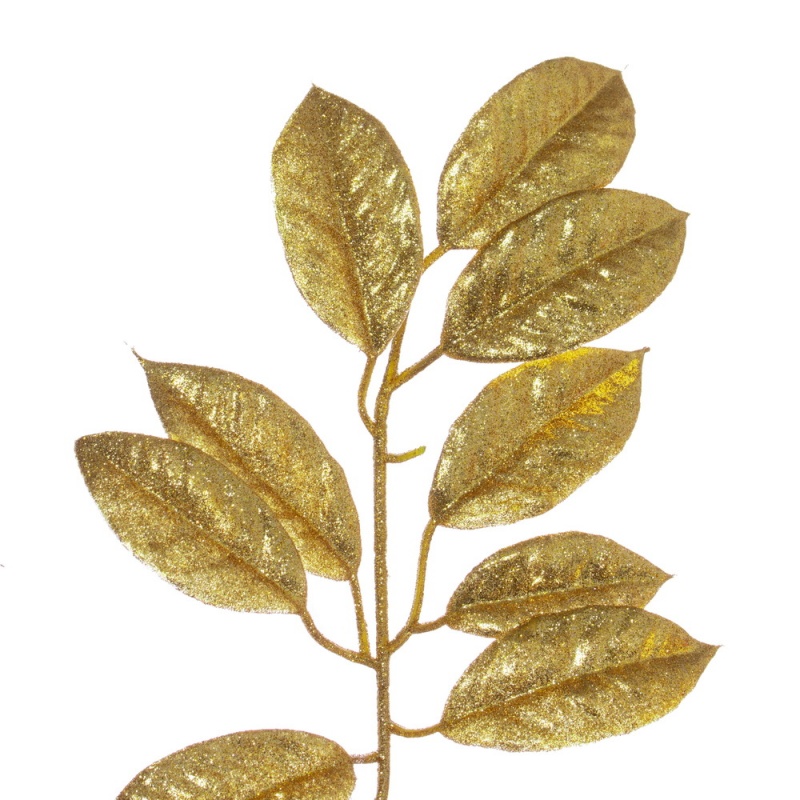 6' Gold Gardenia Glitter Garland