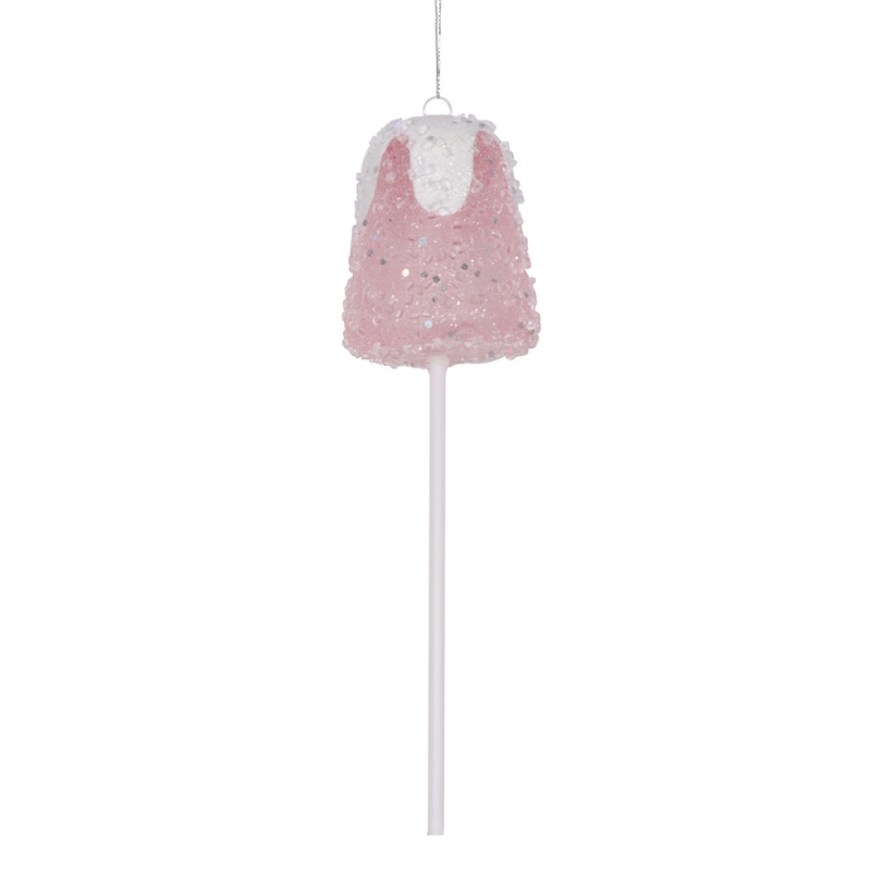 10" Pink Gumdrop Lollipop Ornament 3/Bag