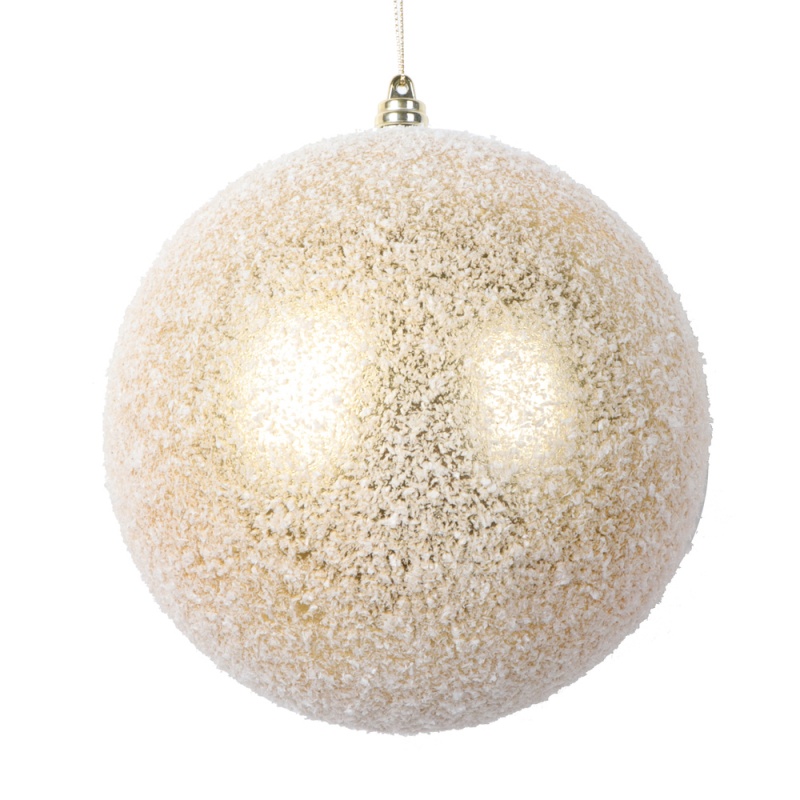 6" Gold Matte Snow Ornament 2/Bag