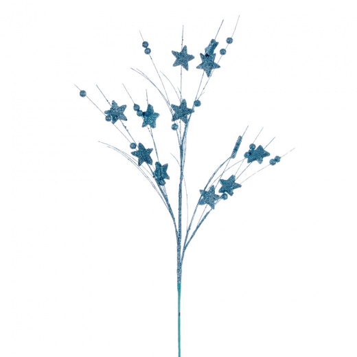33" Baby Blue Star/Ball Glitr Spray