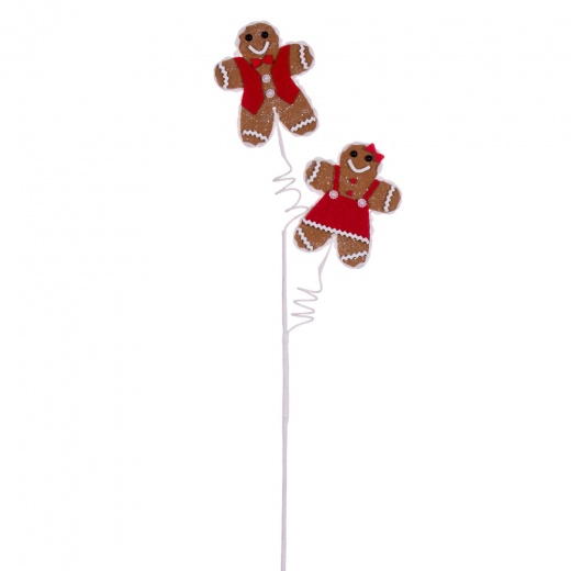 27" Mr/Mrs Gingerbread Spray 6/Bg