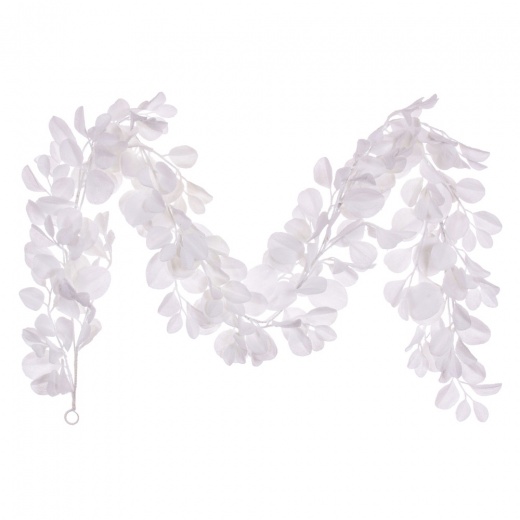 6' White Dogwood Snowy Garland