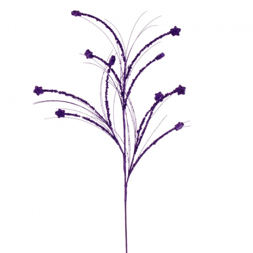 36" Purple Mini Star Glitter Spray