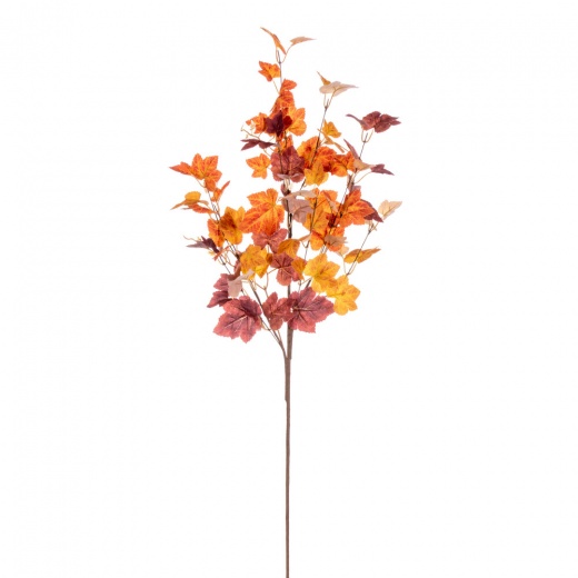 34" Orange Fall Maple Leaf Spray 2/Bag