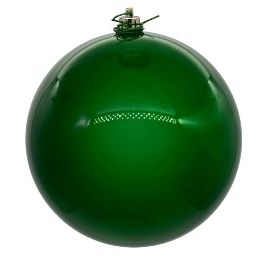 4.75&quot; Green Pearl Ball UV Drill 4/Bg - Durable Holiday Ornaments