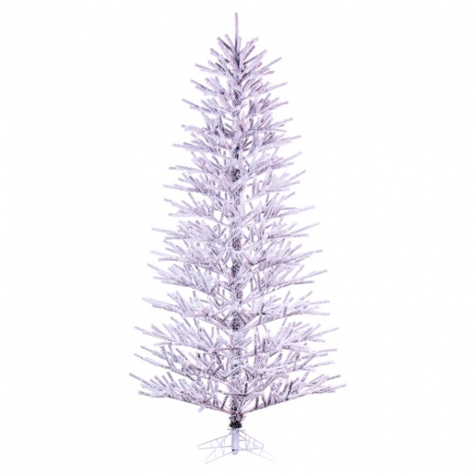 4.5' X 34" Flocked Slim Pistol Pine Artificial Unlit Christmas Tree