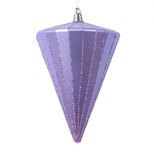 6 Matte Lavender Cone Ornament
