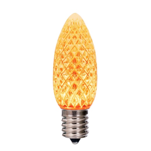 C9 Faceted Led Orange Bulb.8W 25/Bag