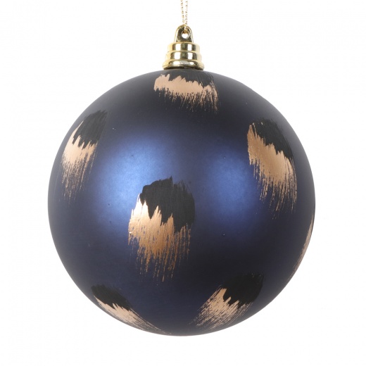 Vickerman 4" Midnight Blue Brush Strokes Ball Ornament