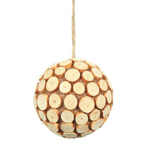 4" Pine Chip Ball Ornament