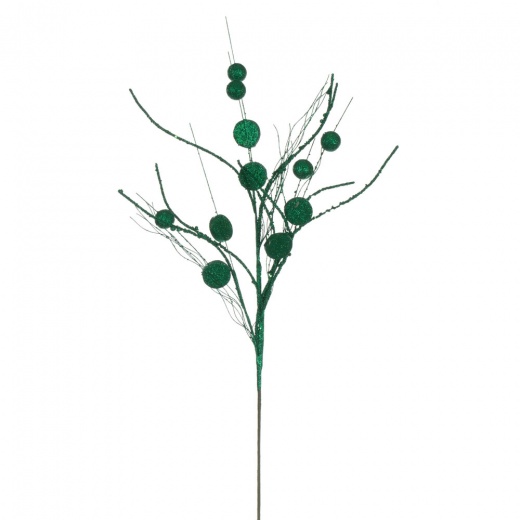 33" Seafoam Ball/Coin Twig Spray