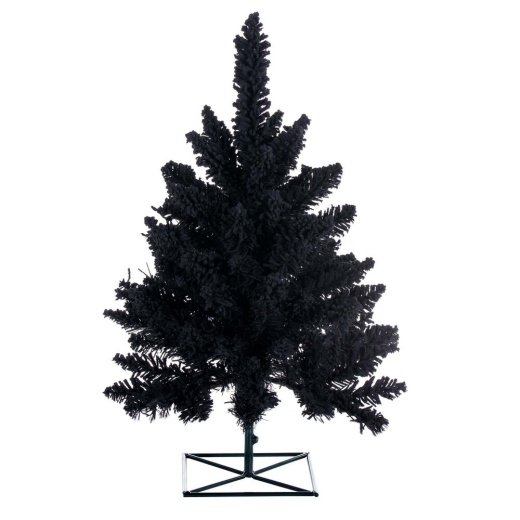 3' X 25" Flocked Black Fir 234t Artificial Unlit Christmas Tree
