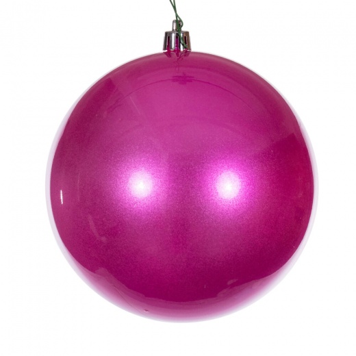 4.75" Hot Pink Pearl Ball UV Drill Ornament