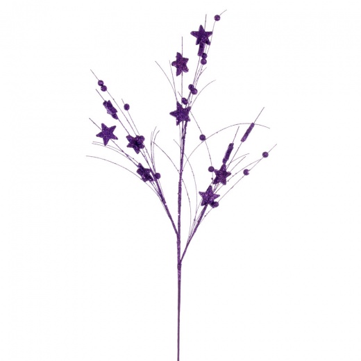 33" Purple Star/Ball Glitter Spray