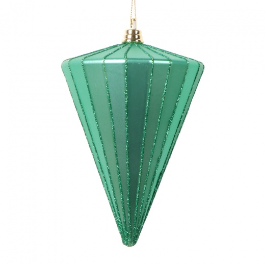 6" Matte Seafoam Green Cone Ornament