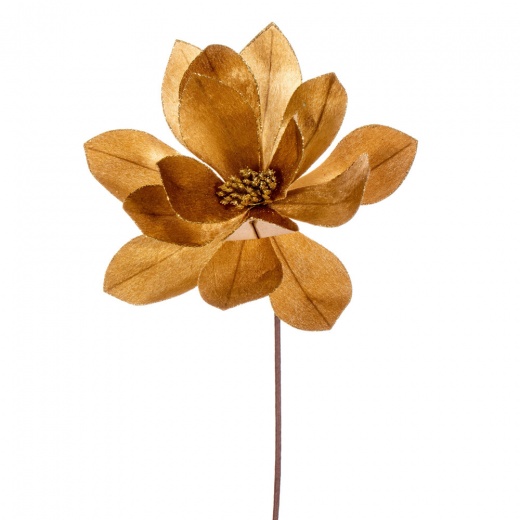 22" Gold Velvet Sheen Glit Poinsettia 4b