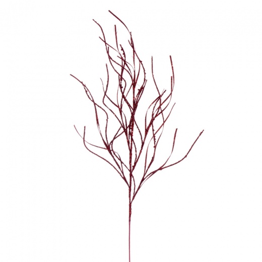 40" Burgundy Berry Wavy Glitr Spray
