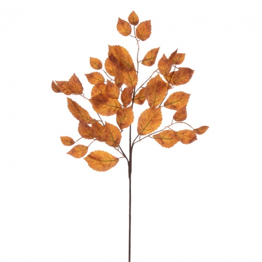32" Orange Beech Leaf Spray 3/Bag - Vibrant Artificial Leaves for Home Decor and More