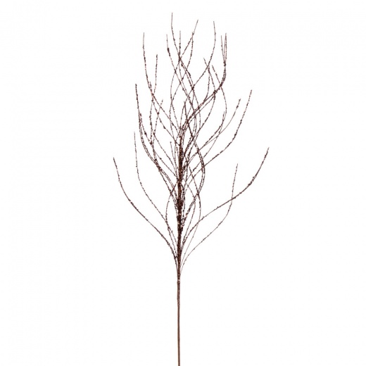 37" Mocha Wavy Twig Glitr Spray 6/Bg