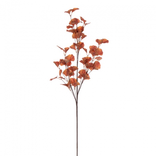 32" Autumn Orange Ginkgo Leaf Spray 4/Bg