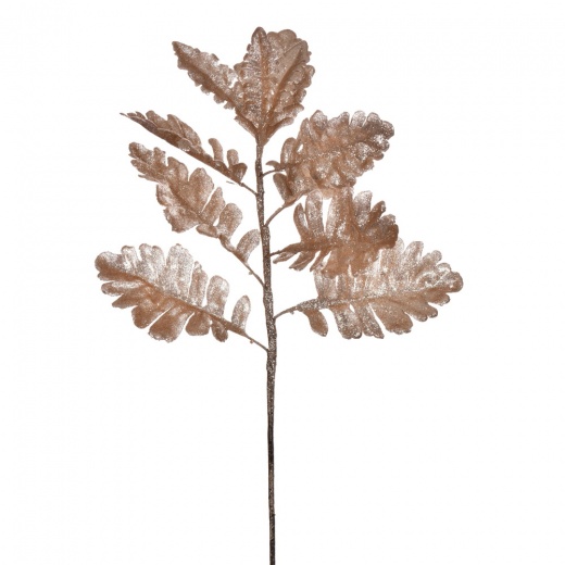 19" Cafe Latte Artificial Dusty Miller Glitter Spray