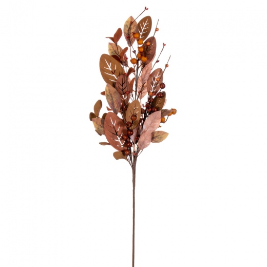 34" Lt Brn Fall Bry/Wood Leaf Spry 2/Bag - Artificial Fall Decor