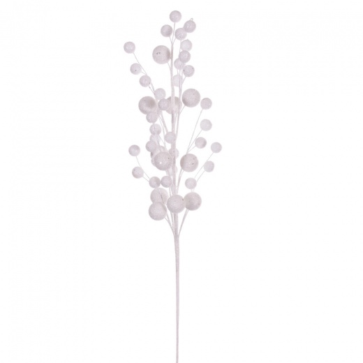 27" White Multi Ball Glitter Spray