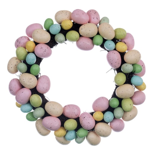 13" Pastel Easter Egg Wreath
