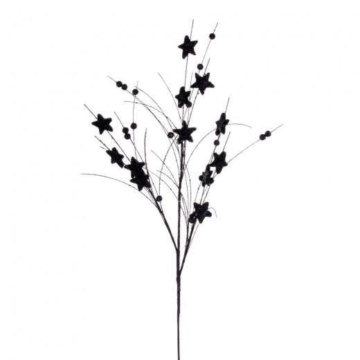 Vickerman 33" Black Star and Ball Glitter Spray
