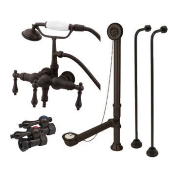 Vintage Wall Mount Clawfoot Tub Faucet Package