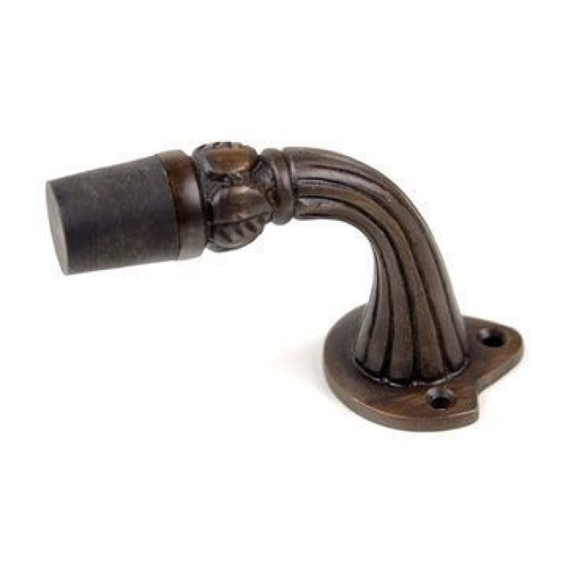 Restorers Curved Door Stop With Leaves