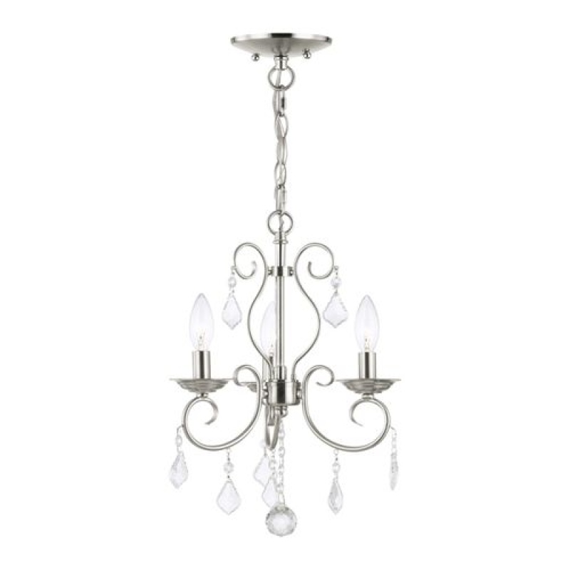Livex Lighting Donatella 3-Light Mini Chandelier / Semi-Flush Light