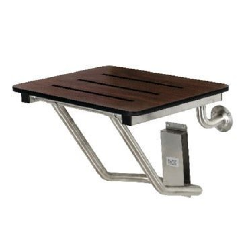 Restorers Adascape Mahogany Grain & Stainless Fold Down Shower Seat