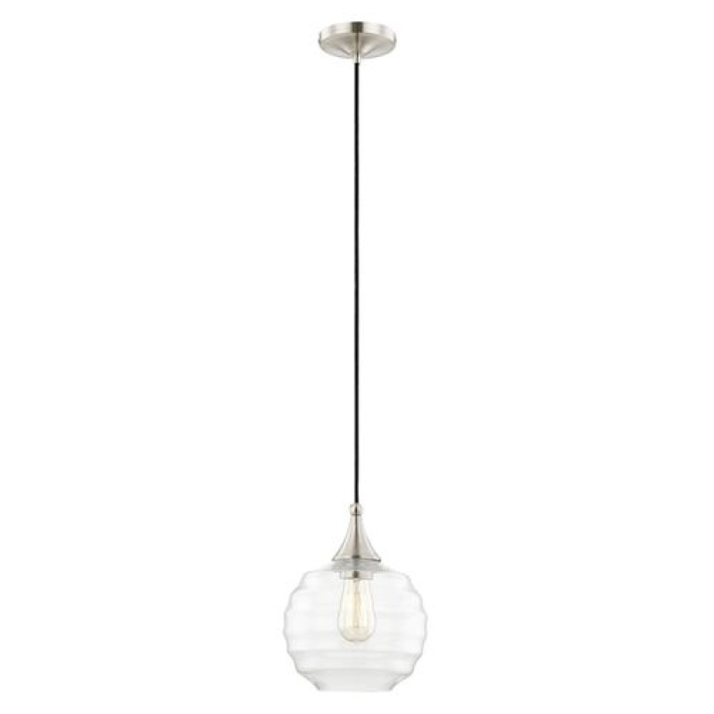Livex Lighting 40611 Hand Blown Art Glass Mini Pendant - Clear Glass