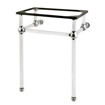 Restorers Templeton Polished Chrome Acrylic Console Legs Only - No Top