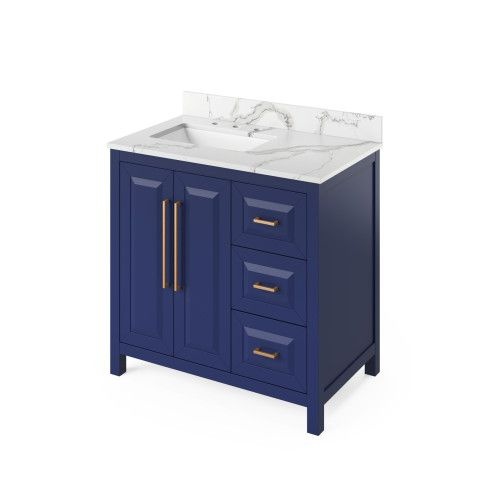Jeffrey Alexander Hale Blue Cade Single Vanity & Calacatta Quartz