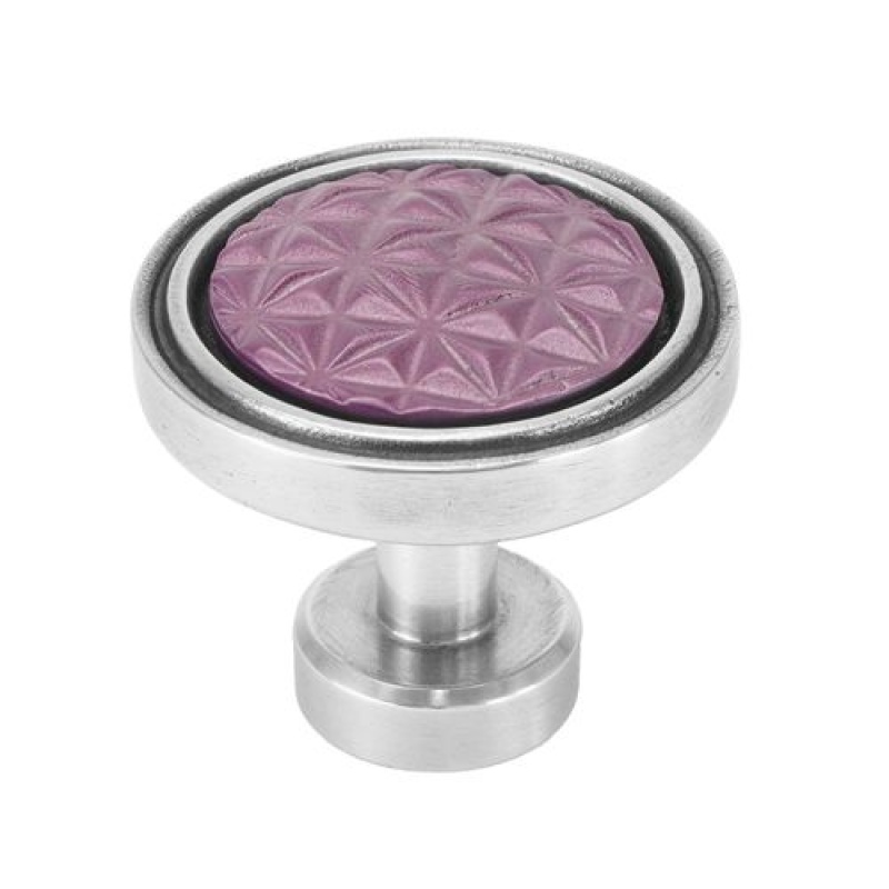 Carpe Diem Spectra Origami Chrome And Fuchsia Pink Knob