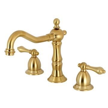 Restorers Heritage 8 Inch Widespread Bathroom Faucet - Metal Lever